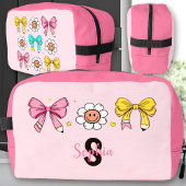 Coquette Schoolmeisje Roze Strik Naam Lunchbox Toilettasje