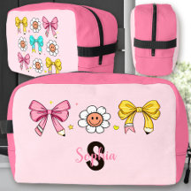 Coquette Schoolmeisje Roze Strik Naam Lunchbox