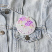 Coquette Sheer Roze lint Boeket FG Ronde Button 7,6 Cm (In situ)