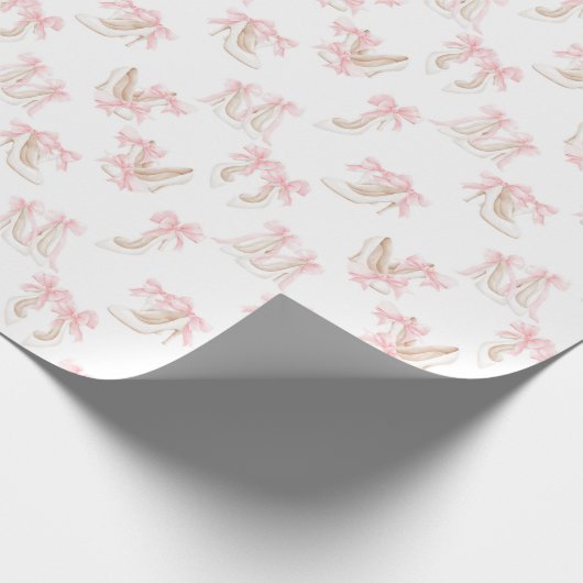 Coquette Shoes Pattern  Cadeaupapier (Hoek)