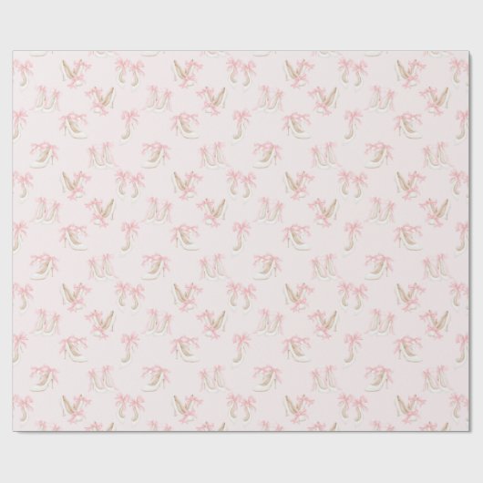 Coquette Shoes Pattern  Cadeaupapier (Vlak)