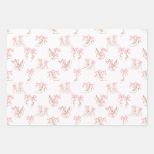 Coquette Shoes Pattern Inpakpapier Vel (Voorkant 2)