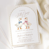 Coquette Silly Goose Gender Reveal Invitation Kaart