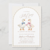 Coquette Silly Goose Gender Reveal Invitation Kaart (Voorkant)
