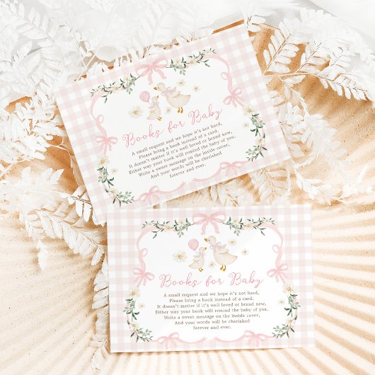 Coquette Silly Goose Pink Bow Books for Baby Girl Informatiekaartje