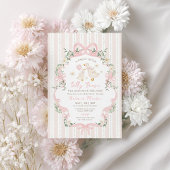 Coquette Silly Goose Pink Bow Girl Baby Shower Kaart