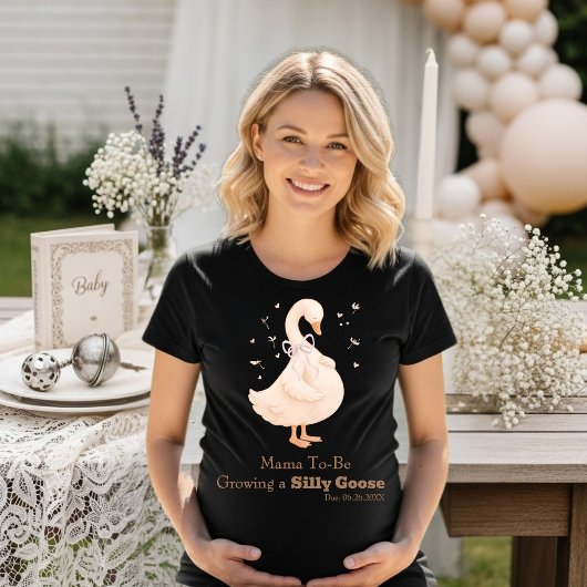 Coquette Silly Goose Pink Mommy-to-Be, Pregnancy  T-shirt