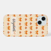 Coquette Sinaasappel Herfst Herfst Bogen en blader iPhone 15 Case (Achterkant horizontaal)