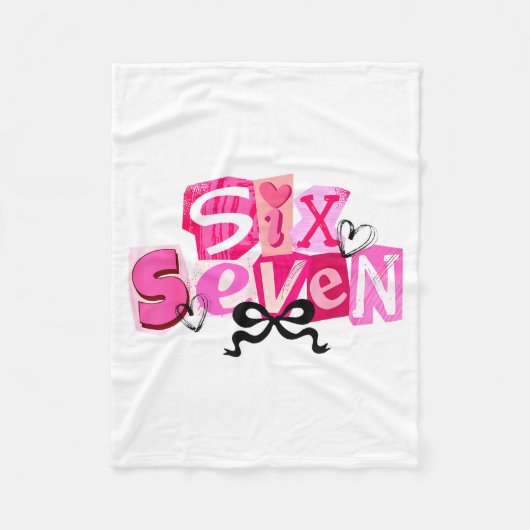Coquette Six Seven Valentine Funny Saying 67 Meme  Fleece Deken (Voorkant)