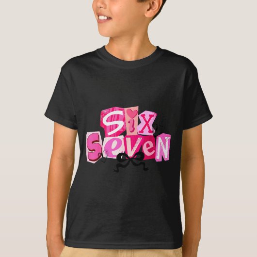 Coquette Six Seven Valentine Funny Saying 67 Meme T-shirt (Voorkant)