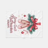 Coquette Sorry Can't Nutcracker Season Sugar Plum Fleece Deken (Voorkant (Horizontaal))