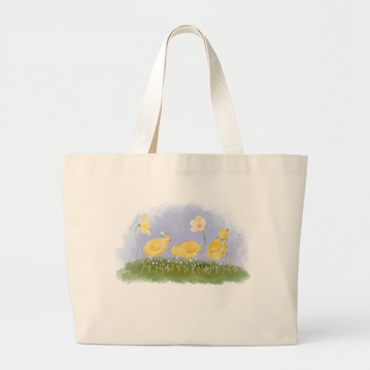 Coquette Spring Chicks en Daisies Canvas tas (Voorkant)