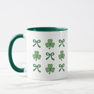 Coquette St. Patrick's Day Green Ribbons & Clovers Mok