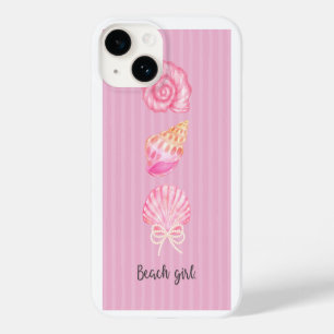 Coquette Strand Meisje Watercolor Schelpen & Parel Case-Mate iPhone 14 Hoesje
