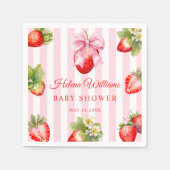 Coquette Strawberries Baby Shower Decor  Servet (Voorkant)