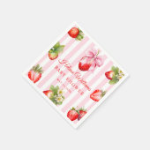 Coquette Strawberries Baby Shower Decor  Servet (Hoek)