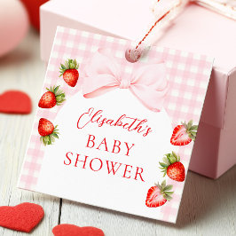 Coquette Strawberry Baby Shower Bedankjes Labels