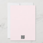 Coquette Strawberry Baby Shower Invitation Kaart (Achterkant)