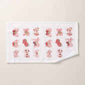 Coquette Strawberry & Bow Handdoekenset (3 stuks)  Bad Handdoek (Handdoek)