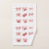 Coquette Strawberry & Bow Towel Set (3 Pieces)  Bad Handdoek (Handdoek)