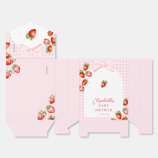 Coquette Strawberry Favoriet Box Bedankdoosjes (Ongevouwen)