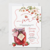 Coquette Strawberry Summer Jam Vrijgezellenfeest S Kaart (Voorkant)