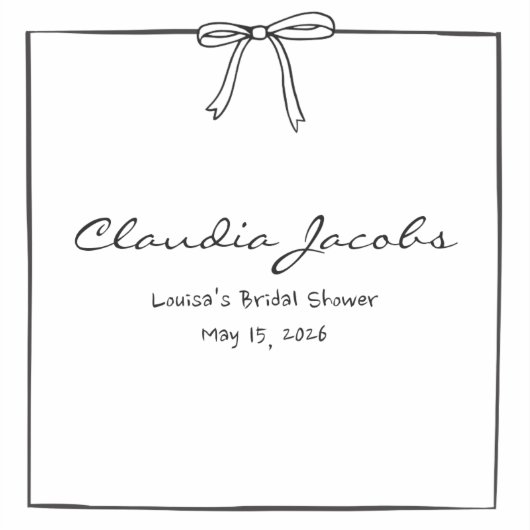 Coquette Strik Brugisfeest Aangepaste Naam Plaatsk Sticker (Voorkant)