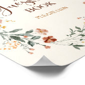 Coquette Strik Bruidsboeket Herfst Bruiloft Borrel Poster (Hoek)