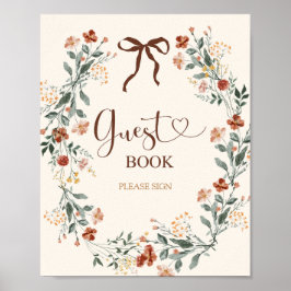 Coquette Strik Bruidsboeket Herfst Bruiloft Borrel Poster