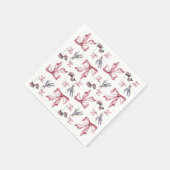 Coquette strik en bloemenprint - Zacht roze Servet (Hoek)