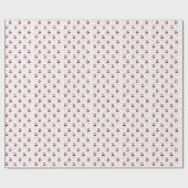 Coquette Strik en Kersen Valentijnsdag Cadeaupapier (Vlak)