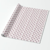 Coquette Strik en Kersen Valentijnsdag Cadeaupapier (Uitgerold)