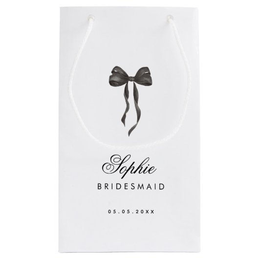 Coquette Strik Frans Stijl Bruidsmeisje Naam Klein Cadeauzakje (Achterkant)