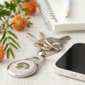 Coquette Strik Geschenk Pet Foto Sleutelhanger (Zijkant)