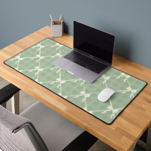 Coquette Strik Gingham Patroon Crème Salie Groen Bureaumat