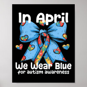 Coquette Strik in april dragen we blauw voor Autis Poster