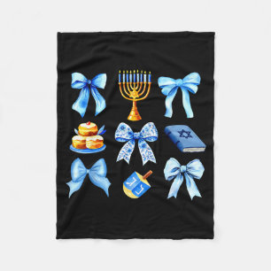 Coquette strik joodse feestdag Chanukah Hanukka Me Fleece Deken