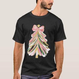 Coquette Strik Kerst Kerstboom Familie Matching H T-shirt