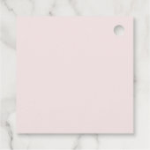 Coquette Strik lint Roze Baby Shower Bedankjes Labels (Achterkant)