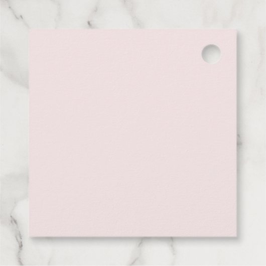 Coquette Strik lint Roze Baby Shower Bedankjes Labels (Achterkant)