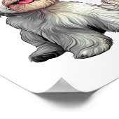 Coquette Strik Mastiff Hond Moeder Meisje Roze Poster (Hoek)