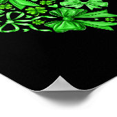 Coquette Strik Sl shamrock Hart St. Patrick's Dag Poster (Hoek)