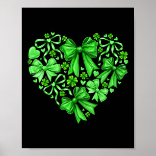 Coquette Strik Sl shamrock Hart St. Patrick's Dag Poster