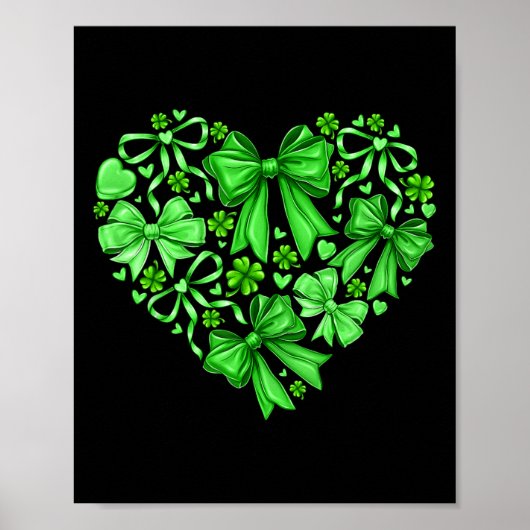 Coquette Strik Sl shamrock Hart St. Patrick's Dag Poster (Voorkant)