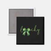 Coquette Strik St. Patrick's Dag Geluks Klaver Ier Magneet (Voorkant / Achterkant)