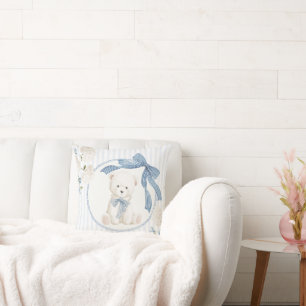 Coquette strik teddybeer babyslaapkamer voor jonge kussen