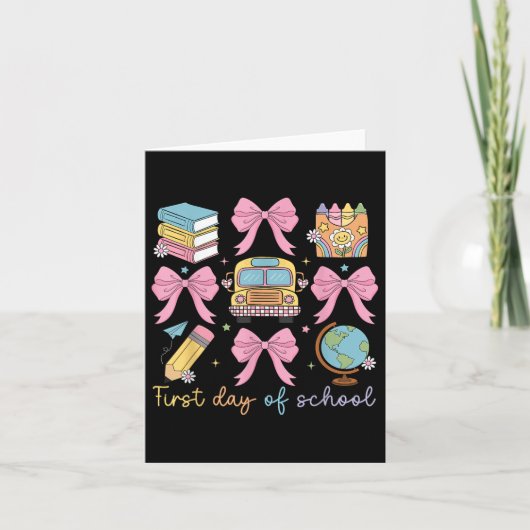Coquette Strik terug naar school leraar kinderen e Kaart (Voorkant)