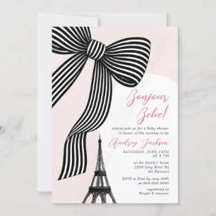 Coquette Strik Verwelkoming Baby Parijse Baby Show Kaart