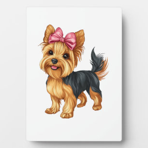 Coquette Strik Yorkshire Terrier Hond Yorkie Moede Fotoplaat