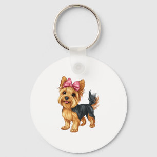 Coquette Strik Yorkshire Terrier Hond Yorkie Moede Sleutelhanger